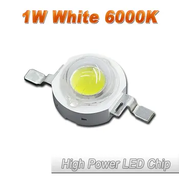 

10 PcsHigh Power LED Chip 1W Pure White Light 6000K-6500K Bulbs 1 Watt Beads DIY Spotlights Floodlight COB Integr ST411