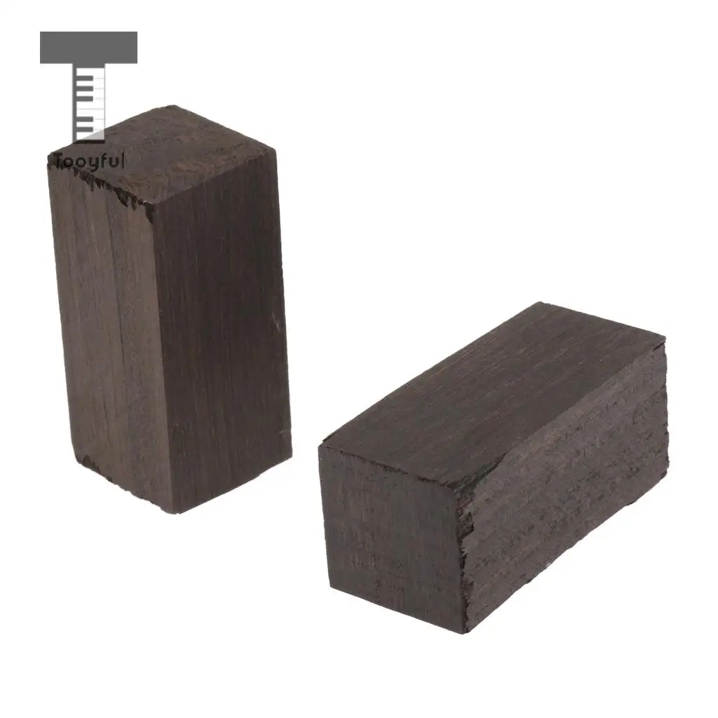 5pcs Blackwood Endpin/10pcs Square Wood Block For Violin Luthier Supply