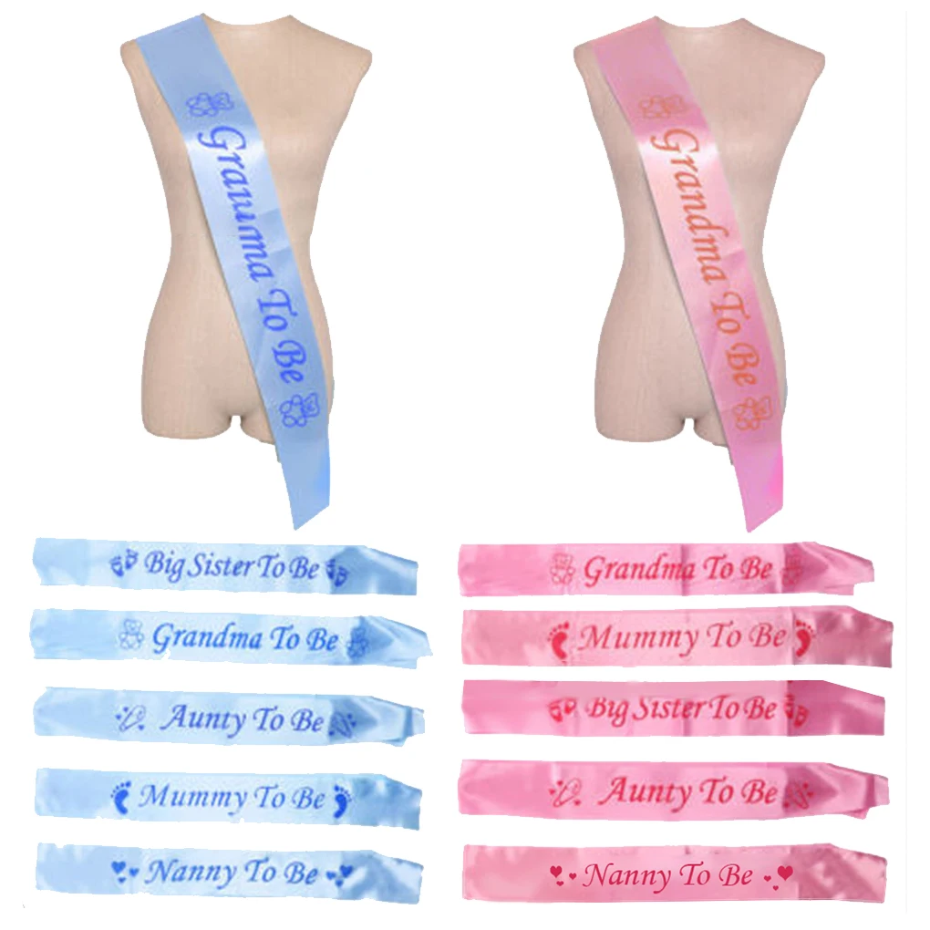 

Baby Shower Satin Ribbon Mummy To Be Sashes Shoulder Strap Mom Party Gift Decoratives