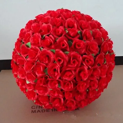 

10pc/lot 12" 30cm Artificial Simulation Silk Flowers Kissing Ball For Wedding Valentine's Day Party Decoration 8 Colors