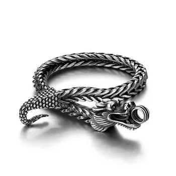 

Fashion Men Shitai silver bracelet Korean male models 925 sterling silver bracelet coarse; men 925 sterling silver 5MM bracelet