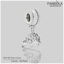 925 пробы серебряные шарики Белоснежка тиара серебро мотаться DIY изготовления ювелирных изделий FL199