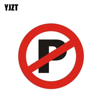 

YJZT 12.5CM*12.5CM Reflective Funny Warning NO Parking Car Sticker Decal PVC 12-0894