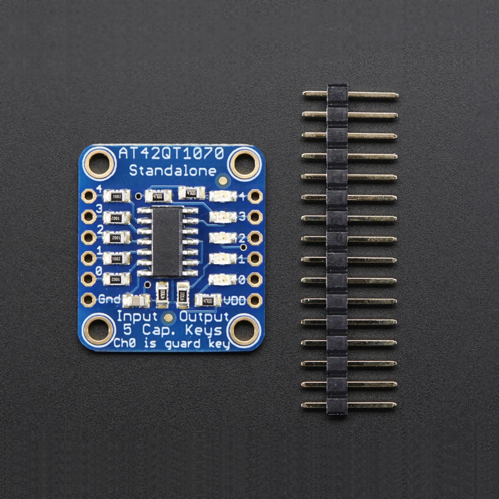 

1pcs Standalone 5-Pad Capacitive Touch Sensor Breakout module board AT42QT1070