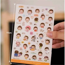 G211 papelería coreana dibujos bonitos creativos Corea del Sur Momoi chica pegatina galleta chica pegatina suministros de oficina para estudiantes(China)