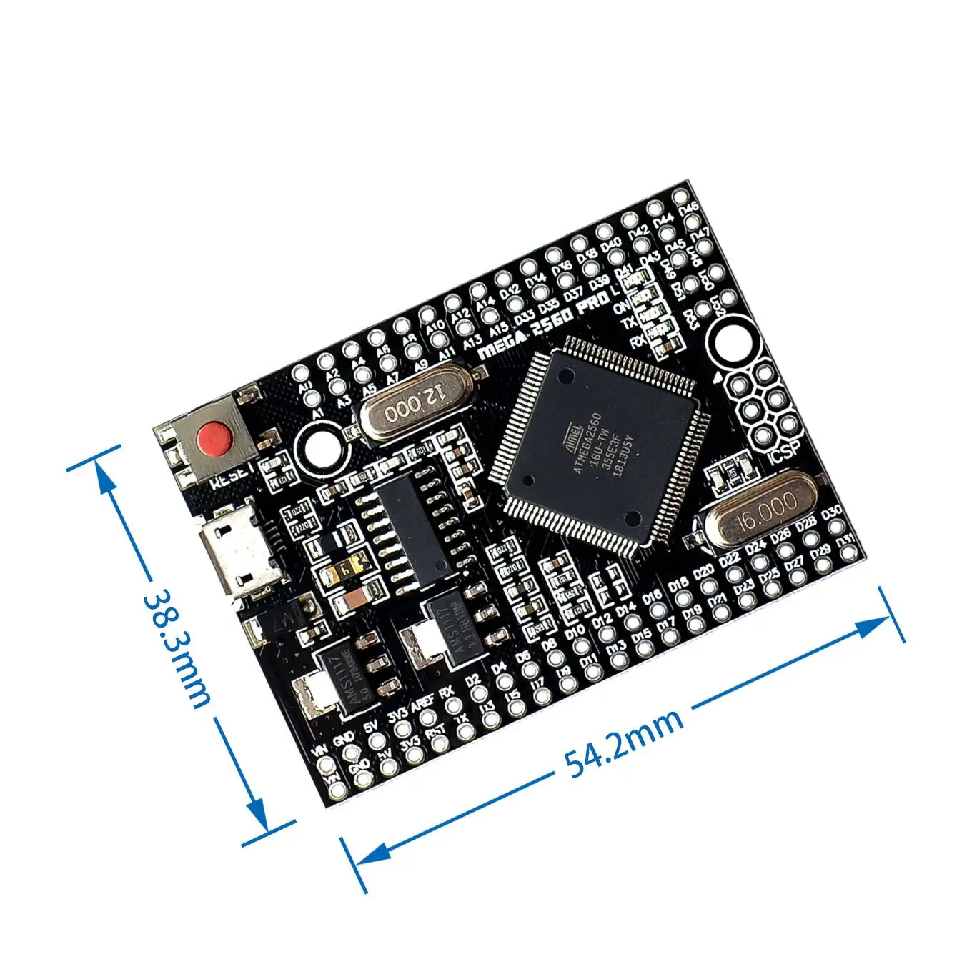 MEGA 2560 PRO встроенный CH340G/ATMEGA2560-16AU чип с штыревыми наконечниками совместимый для Arduino Mega 2560