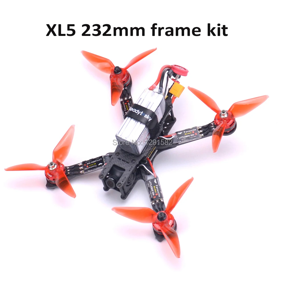 

XL5 V2 232mm Carbon Fiber Quadcopter Kit Naze32 Rev6 / F3 flight controller GTS2305 2700kv motor Littlebee BLHeli-s 30A TS5828L