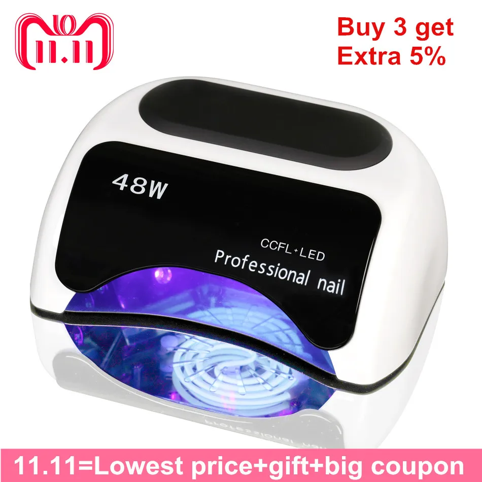 Professional 48W UV Lamp For Nails Curing LED UV Gel Nail Art Manicure Automatic Sensor Nail Dryer Nail Tools