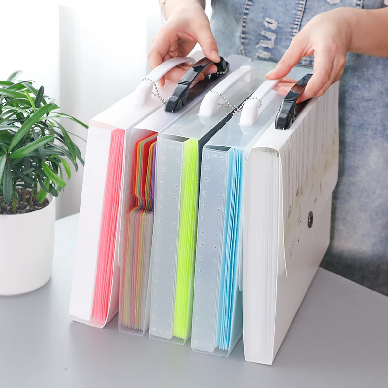 

New Filing Products Folder Multi-layer Organ Bag Student's Book Paper Storage Box A4 Insert Paper Test Paper Bag