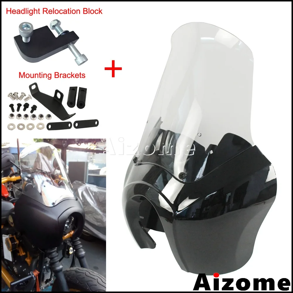 Motorcycle Front Headlight Fairing w/ 15