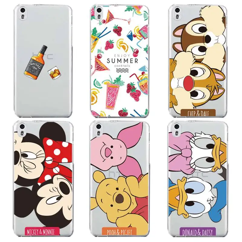 Ice cream Soft Clear TPU Phone Case For HTC D820 M8 M9 A9 Silicone Micky Minnie Wine Pooh Painted Coque Cute Cover Free Shipping | Мобильные