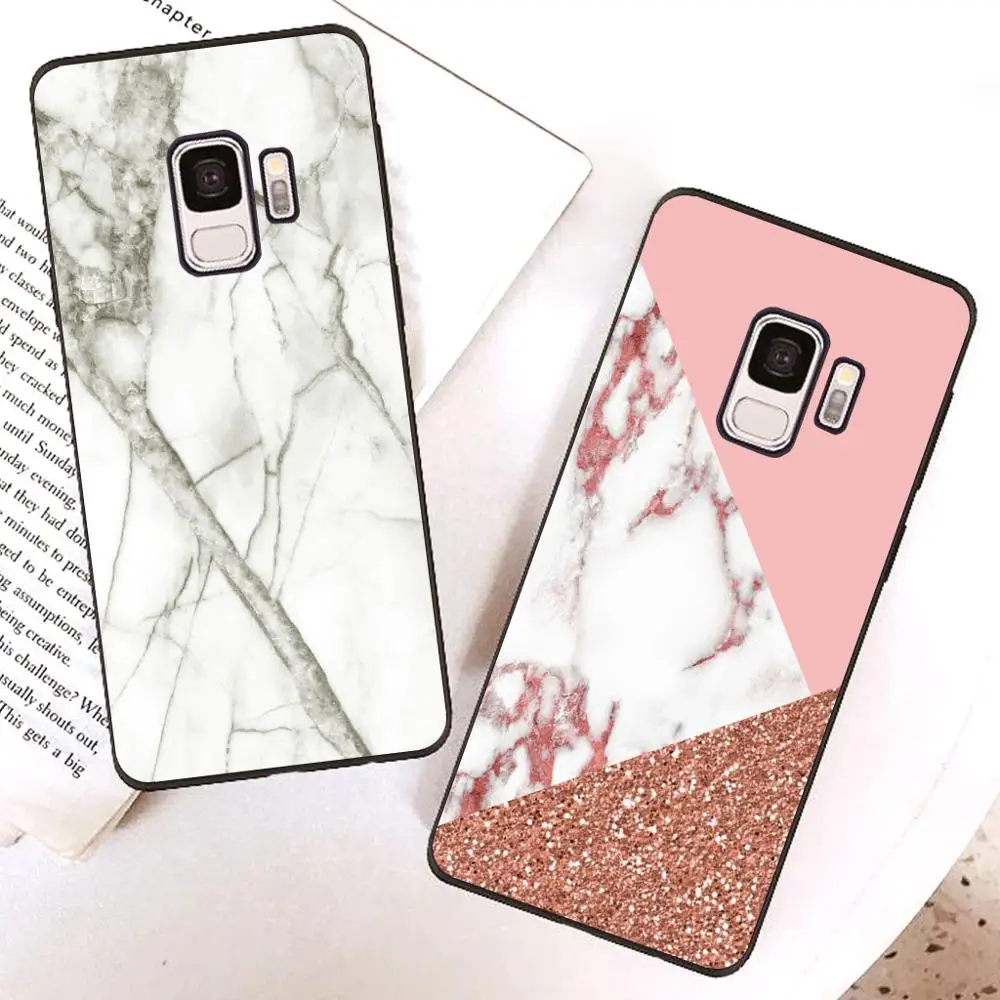 

Marble soft silicone case for samsung galaxy s9plus s7 edge s8 s9 plus s10 lite note 8 note9 coque anti-fall tpu back cover
