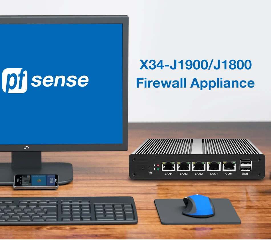 Pfsense Mini PC безвентиляторный Intel Celeron J1900 J1800 процессор 4x Intel Gigabit Ethernet брандмауэр прибор маршрутизатор minipc Barebone