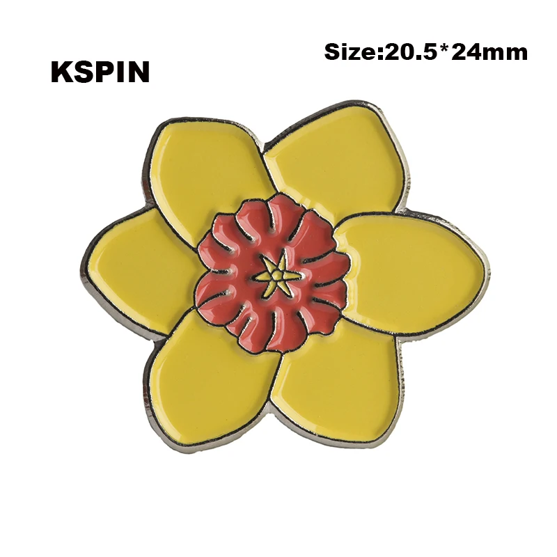 100pcs A Lot Daffodil Badge Pin 100pcs A Lot Brooch Icons Xy0253 Badges AliExpress