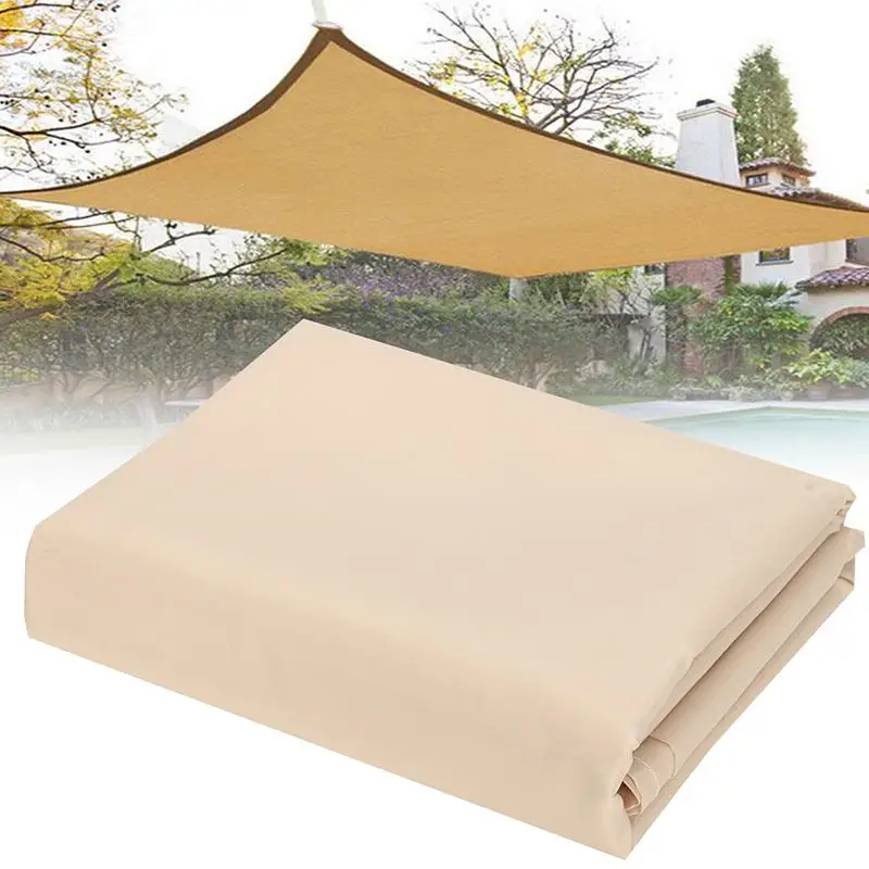 

Outdoor 2X1.8m Sun Shade Sail Mesh Net Garden Plant Cover Canopy Waterproof Awning Beige edge Anti-UV sun shelter