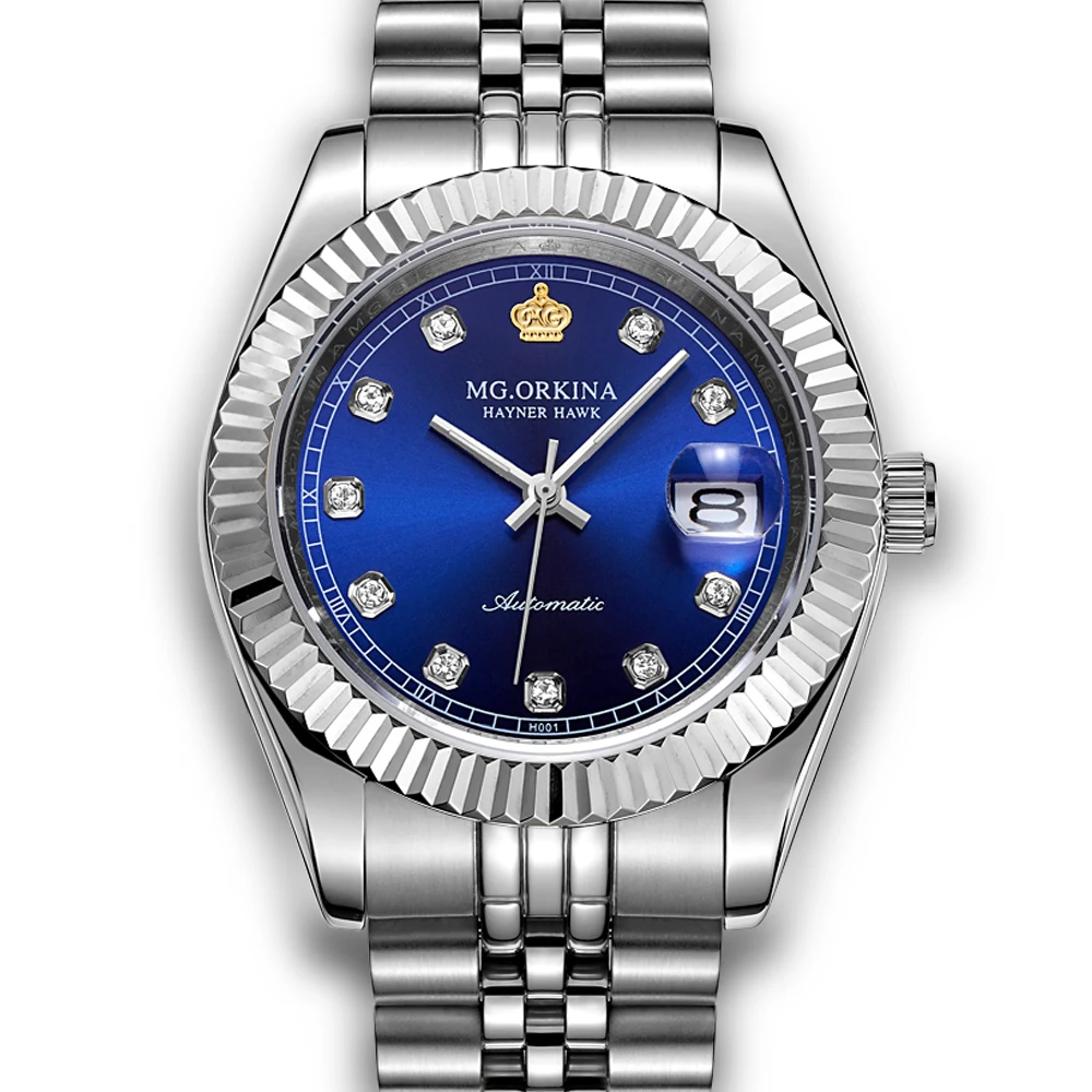 

ORKINA Men Business Wrist Watch Stainless Steel 30m Water Resistant Sapphire Japan Automatic Mechanical Wristwatch Montre Homme