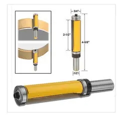 Бесплатная доставка 1 шт. флеш отделка узор маршрутизатор бит 1/2 ''хвостовика верхней и нижней подшипник Измельчители для