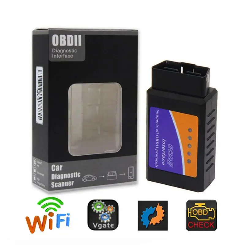 Автомобильный сканер ELM327 V1.5 WIFI Поддержка IOS Android 16pin Obd2| |