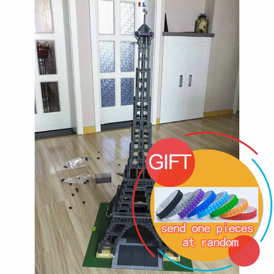 

17002 3478Pcs The Eiffel Tower Model Building Kits Mini blocks Blocks Compatible Children Gift 10181 toys lepin