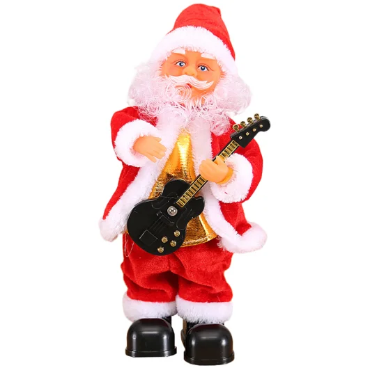 Рождественские подарки Электрический Санта Клаус куклы музыка Танцы гитара Барабаны саксофон christmas кукла Санта детская год украшения - Цвет: version 5