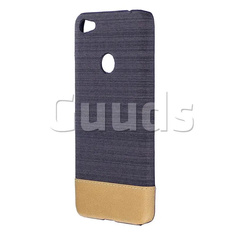 Canvas Cloth Coated Plastic Back Cover for Xiaomi Redmi 4 (4X) - Black