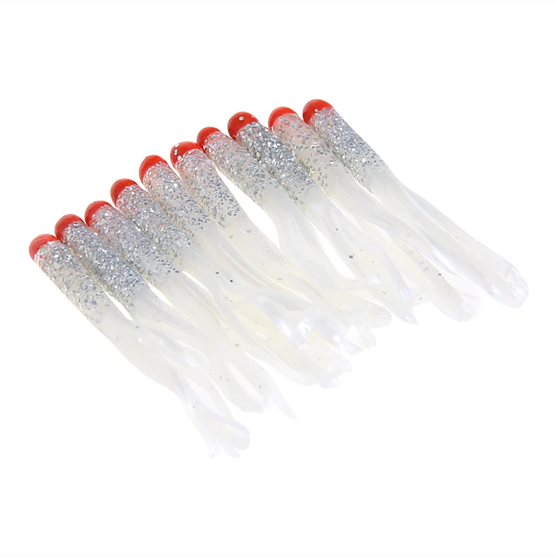 

10Pcs Soft Squid Fresh Water Baits 5cm Worm Grub Fishing Baits Mixed Colors