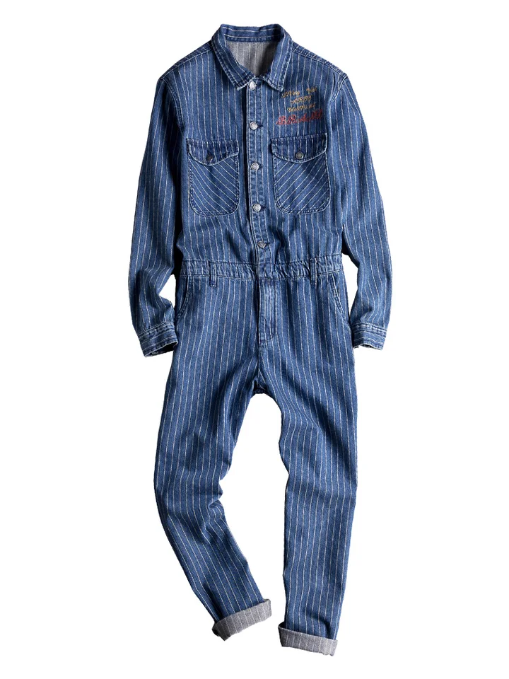 one piece jean jumpsuit