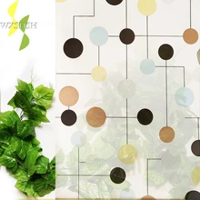 90*200 см Виниловая декоративная оконная фольга. Матовая непрозрачная стеклянная пленка в горошек цветов радуги, витражные виниловые наклейки для дома и ванной комнаты