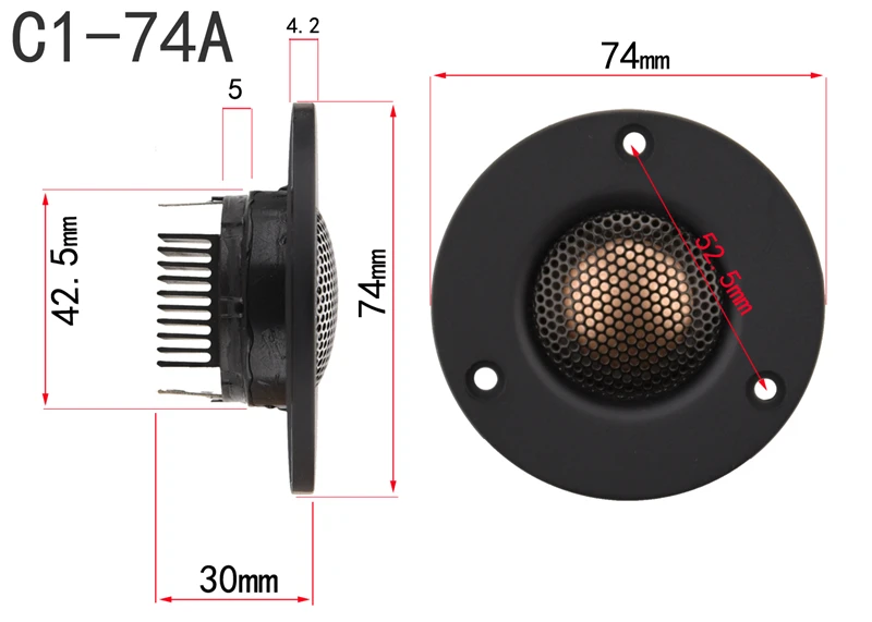 HIFIDIY LIVE 3 дюймов твитер динамик неодимовый магнит бериллия медь шелковый край мембрана 6OHM30W тройной громкоговоритель C1-74A