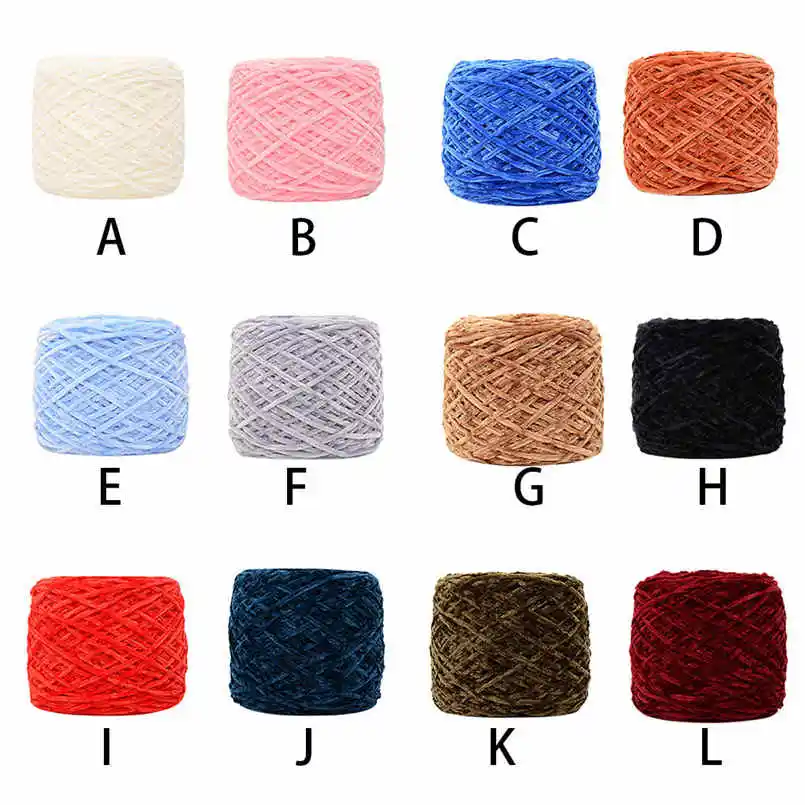 

250g Gold Velvet Yarn Roving Scarf Knit Wool Yarn Thickness Warm Hat Household Hat Household Hand Knitting Supplies Thread 5pz