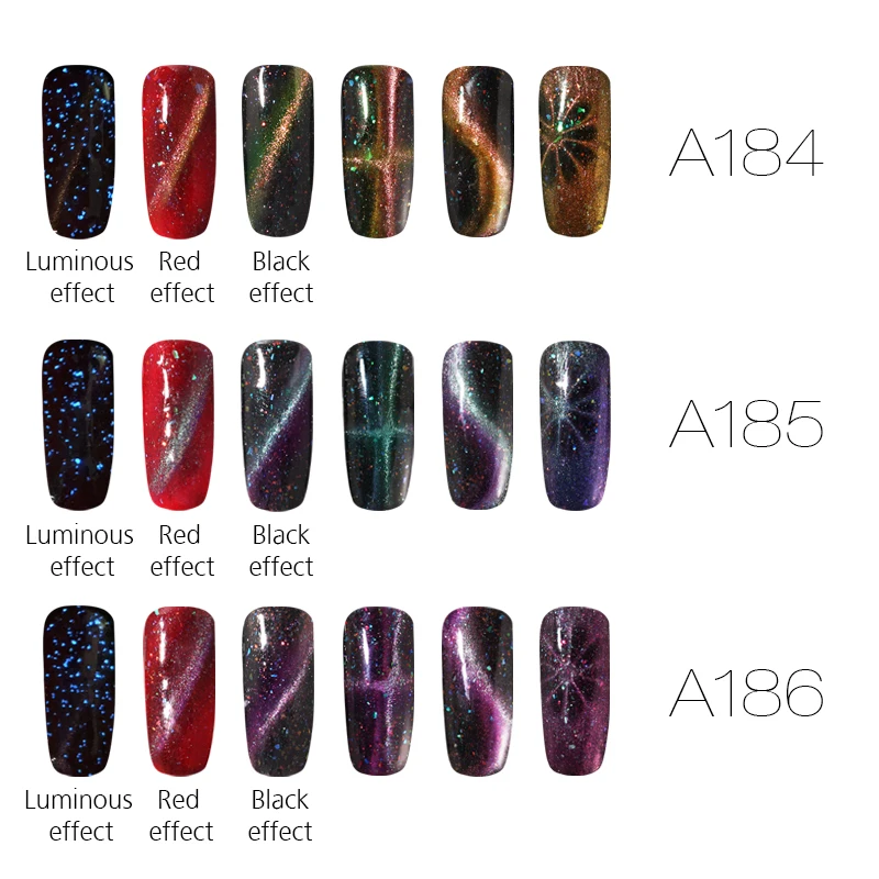 ROSALIND Gel Nail Polish Aurora Change Effect 3D Cat Eye Gel lacquer Semi Permanent Hybrid Primer For Nails Manicure Gel Varnish