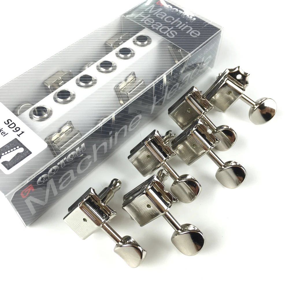 Original 6 In-line GOTOH SD91-05M Kluson Vintage Electric Guitar Machine Heads Tuners ( Nickel ) Tuning Peg MADE IN JAPAN цена Original 6 In-line GOTOH SD91-05M Kluson Vintage Electric Guitar Machine Heads Tuners ( Nickel ) Tuning Peg MADE IN JAPAN цены онлайн