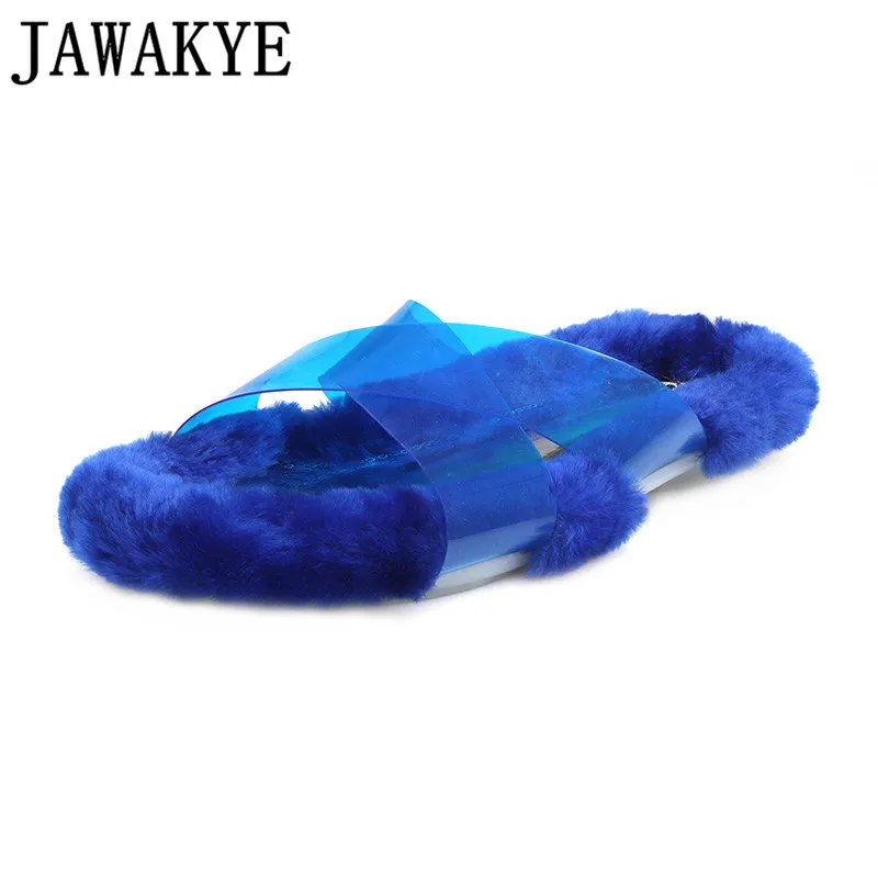 2018 newest candy color sandals women transparent clear PVC outdoor slippers flat heel summer Fall lambs fur shoes for ladies 2018 newest candy color sandals women transparent clear PVC outdoor slippers flat heel summer Fall lambs fur shoes for ladies