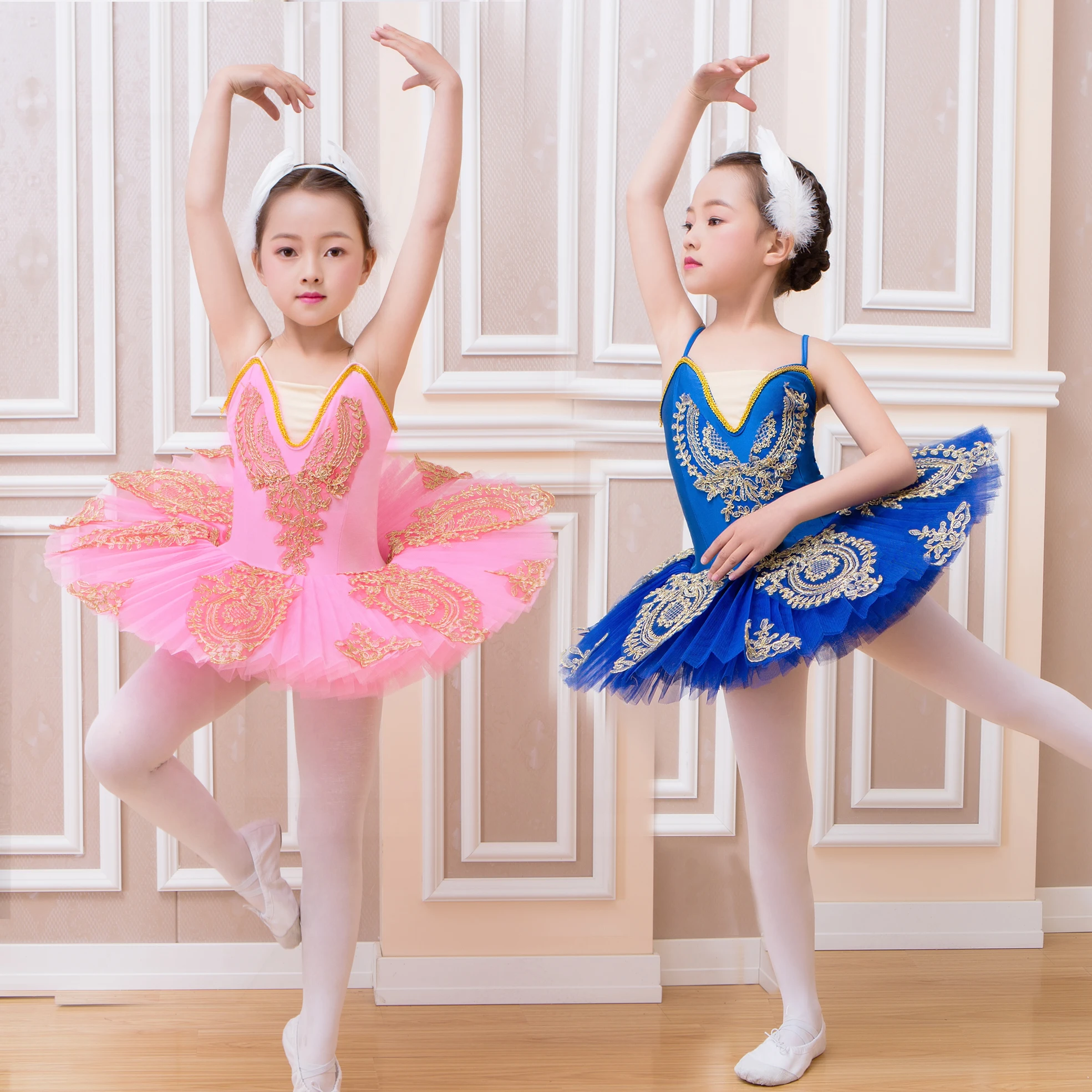 Детское профессиональное балетное танцевальное платье для девочек, детская балетная юбка-пачка, танцевальная юбка для сценического шоу, Лебединое озеро, балерина, танцевальная одежда, купальник