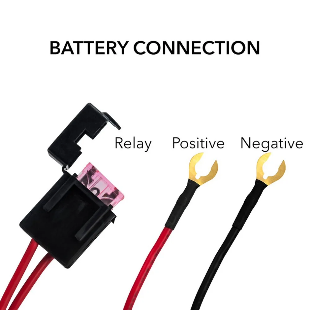 Universal 12V 40A One-to-Two LED Light Bar Wiring Harness Rocker Switch Kits Relay Working Lamp Group with Quick Fitment