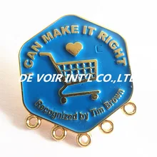 Эмалированная булавка под заказ с золотым покрытием в соответствии с вашим собственным