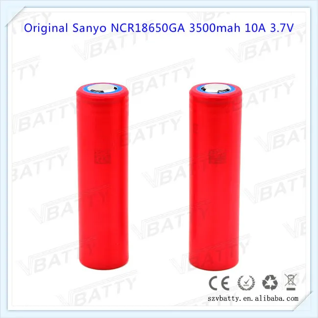 Для Sanyo NCR18650GA GA 18650 3500mah 10A 3,7 V литий-ионная аккумуляторная батарея с плоским верхом(1 шт