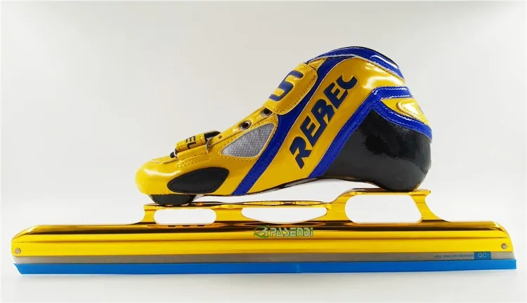 REBEC длинный трек обувь для катания на коньках черный белый роликовые коньки для хоккея shoes Обувь для катания на льду