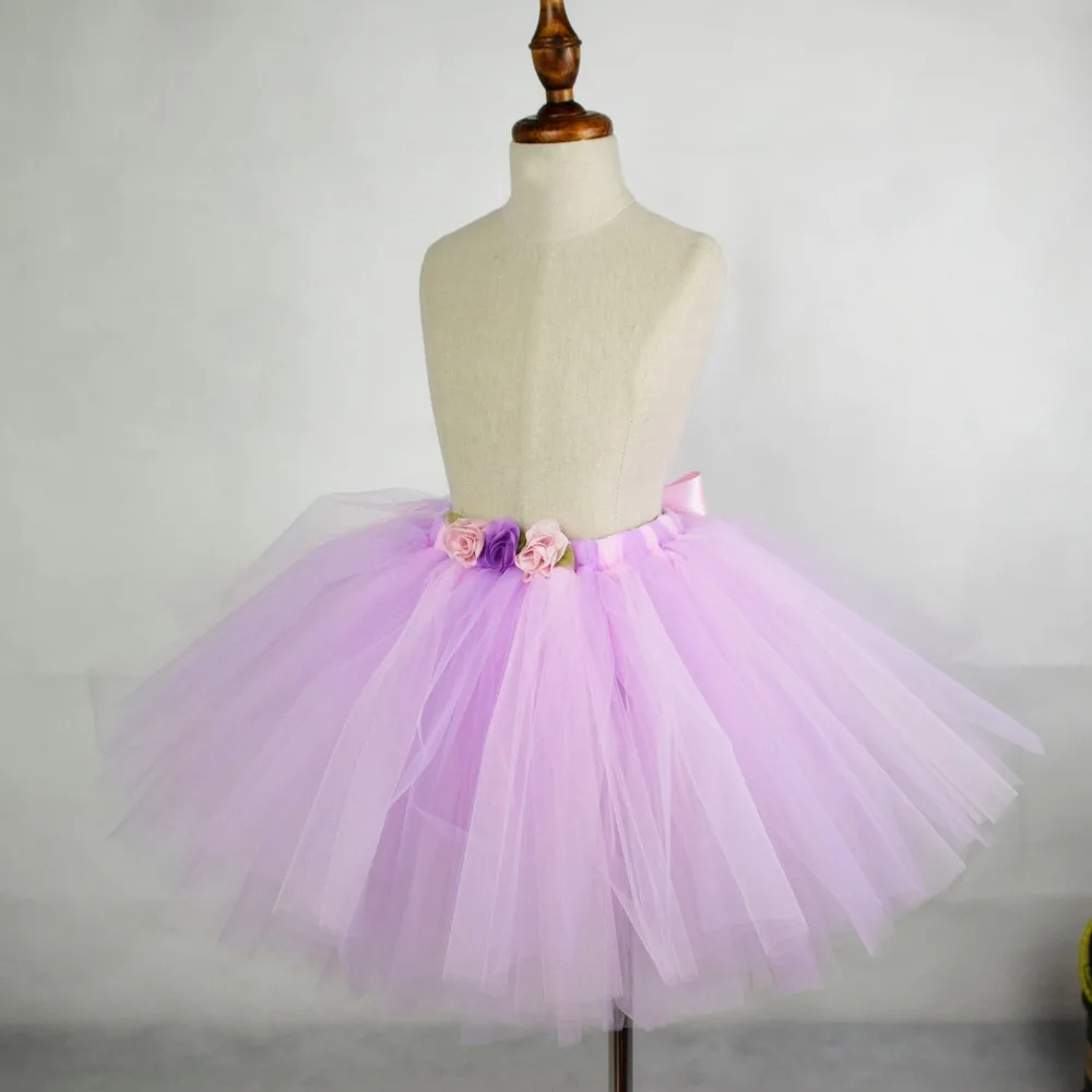 Пышная розовая Лавандовая юбка пачка для обувь девочек Детский костюм ...