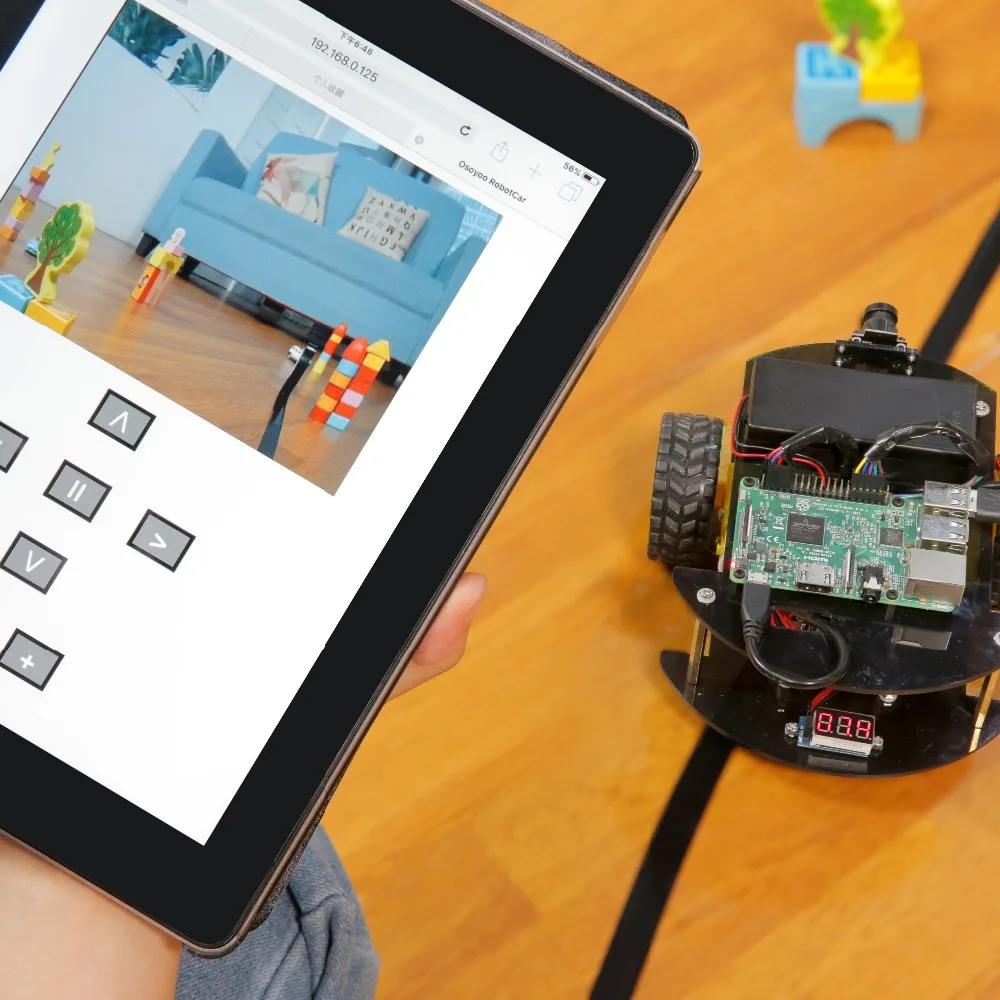 OSOYOO робот автомобильный комплект умный автомобильный обучающий комплект для Raspberry Pi 3, B+ Android IOS APP WiFi беспроводной(не включает Raspberry P3 board