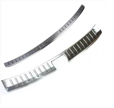 

304 stainless steel Rear bumper Protector Sill Internal External car styling for 2013-2015 Hyundai Santa Fe IX45