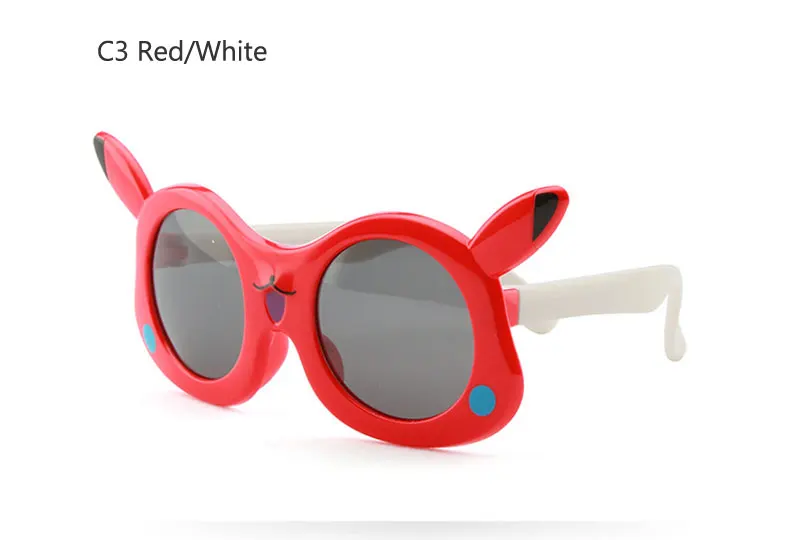 Детские солнцезащитные очки, поляризационные, милые, Мультяшные, детские очки TR90, гибкая Защитная оправа, оттенки для мальчиков и девочек, чехол, UV400