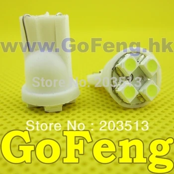 

1000pcs/lot Free shipping wholelsaes Car LED light lamp bulb 194 w5w 4smd T10 4 LEDS SMD 3528 1210 white blue red green yellow