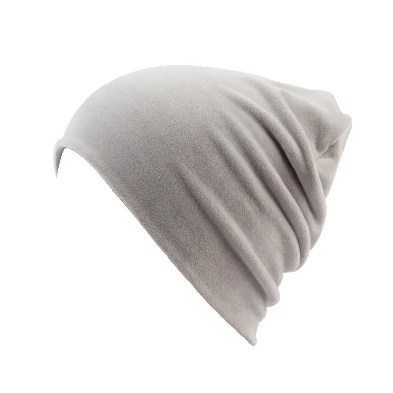 Женская велюровая шапка бини, повседневная, полиэстер, Skullies Beanies, для женщин, зимняя, бархатная, плотная, Балаклава, капот, Sapka GS034C-1 - Цвет: Light Grey