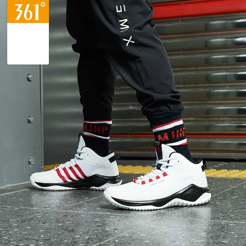 

Man High-top 361 Basketball Shoes Men's Cushioning Light Basketball Sneakers Anti-skid Breathable Outdoor Sports Shoes