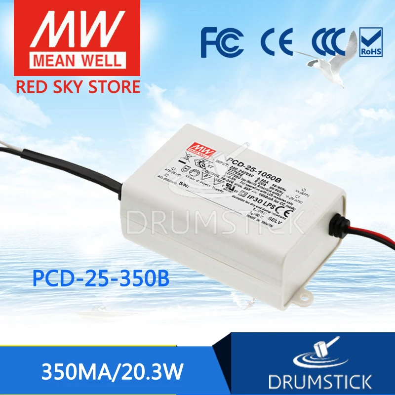 

MEAN WELL PCD-25-350B 58V 350mA meanwell PCD-25 58V 25.2W Single Output LED Switching Power Supply
