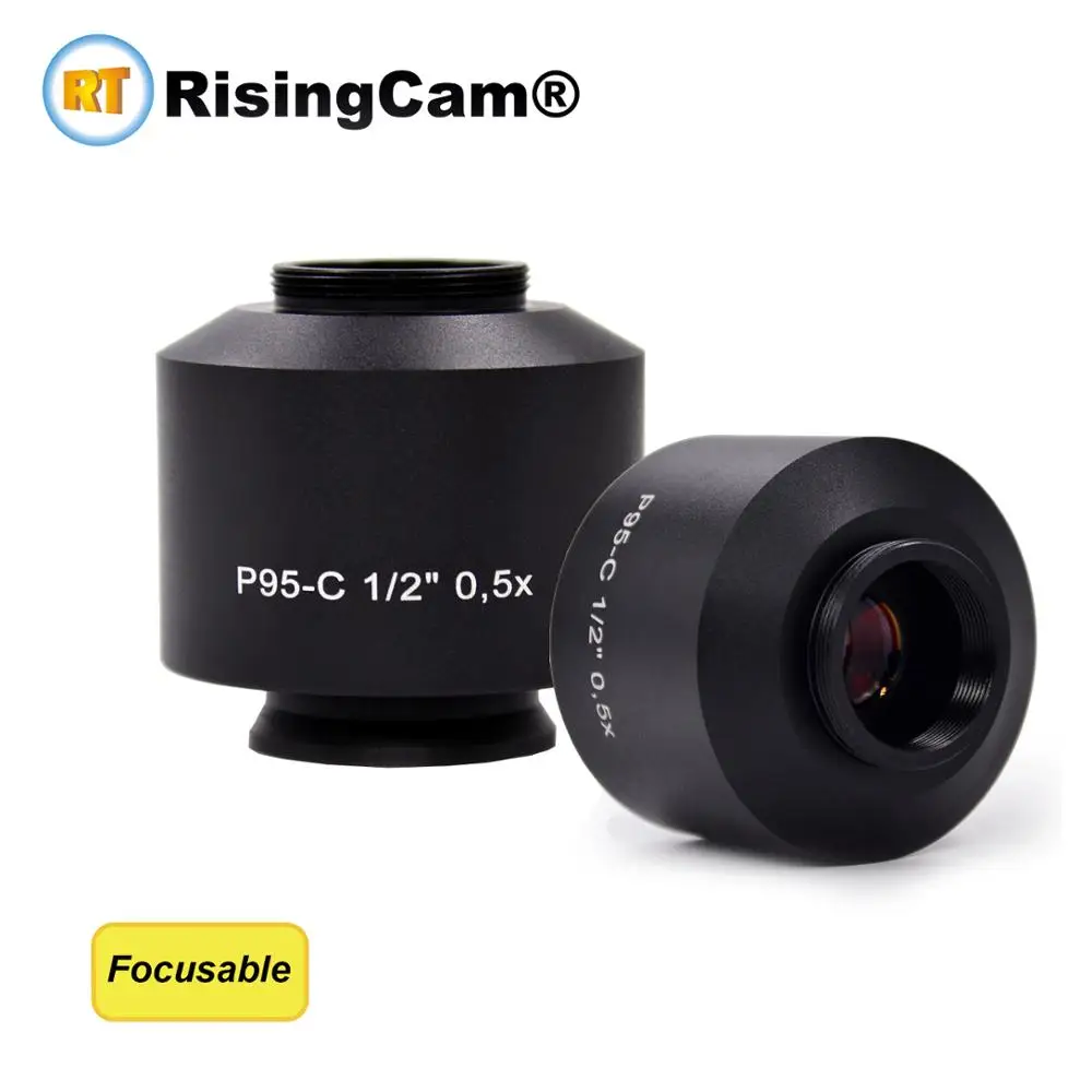 P95 Focusable 0.5x Standard Microscope Camera C Mount Adapter