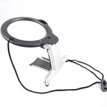 

Desktop Dual-Purpose Magnifying Glass Led Jewelry Hanging Loupe Repair Reading