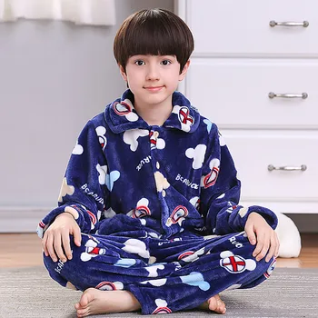 

Boys Winter Pyjamas Family Matching Christmas Pajamas Thickening Flannel Pajamas Pijama Unicornio Infantil Daddy Father and Son