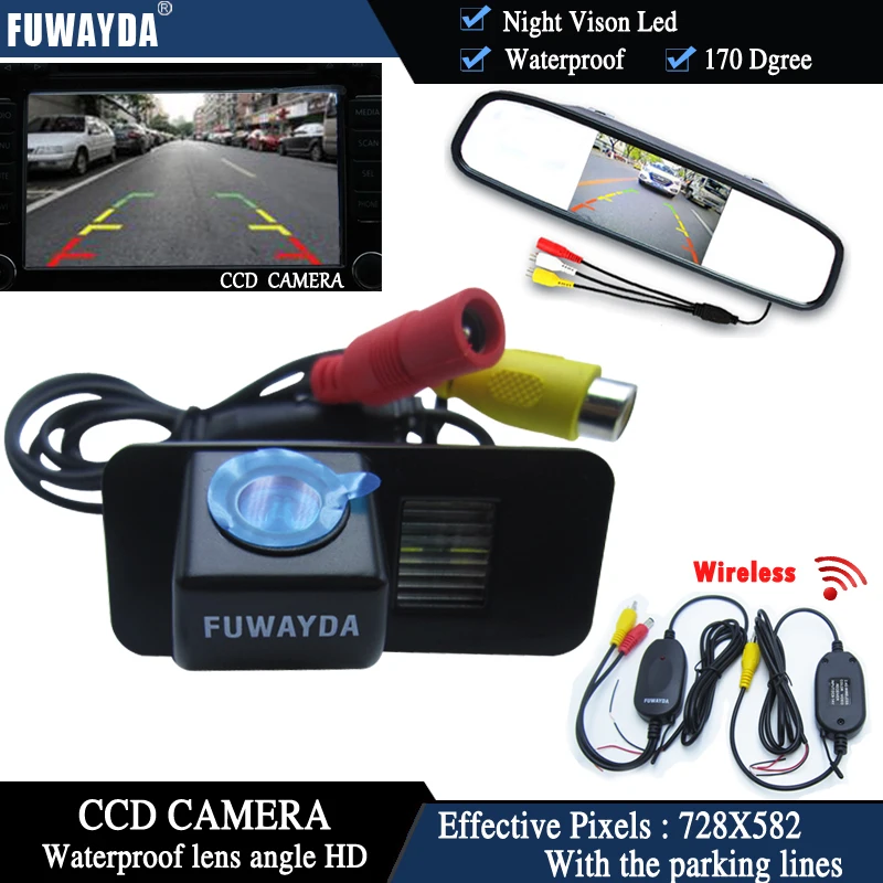 Камера заднего вида FUWAYDA для FORD MONDEO/FIESTA/FOCUS HATCHBACK/S Max/KUGA + 4 3 дюйма|ccd rearview camera|ford s-max